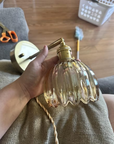 Customer photo review of Vintage TulipGlow Wandleuchte | Blüten-Design
