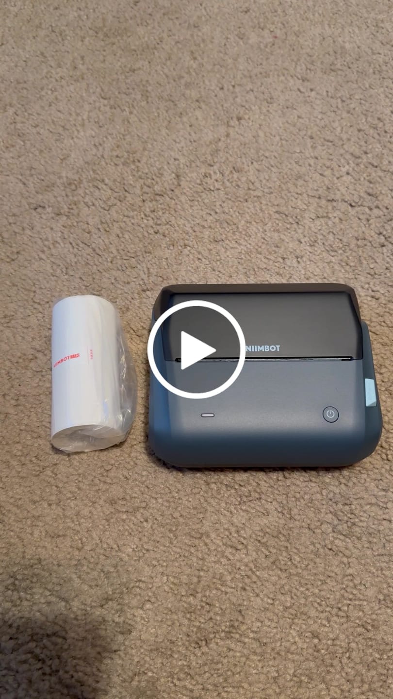 Customer video review of NIIMBOT B4 Inkless Thermal Label Maker for Shipping Label, Idea for bussiness&offices