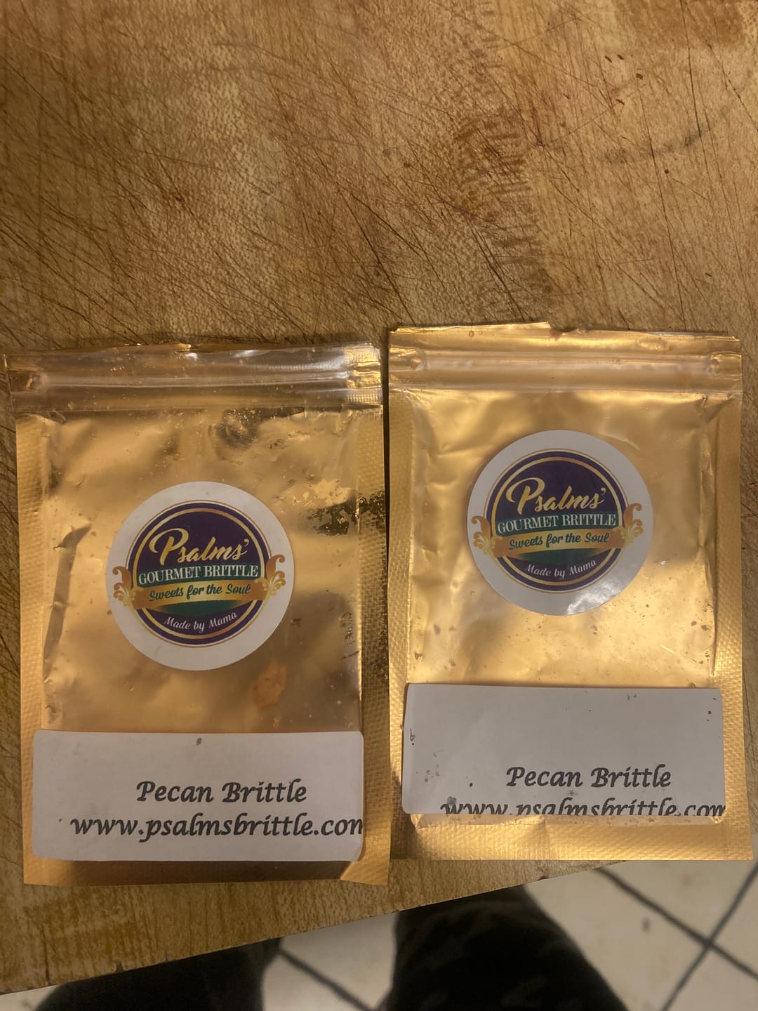 Customer photo review of Sample Bag (Free with coupon code FREEBRITTLE)
