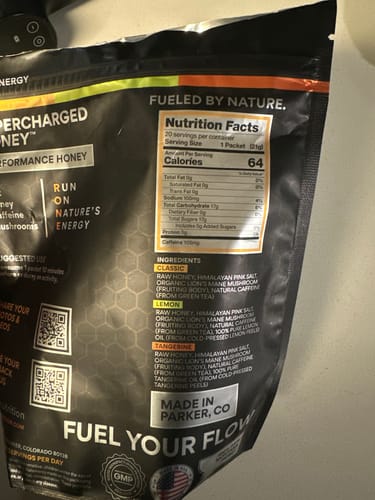 Customer photo review of VARIETY PACK - 100mg Caffeine - SuperCharged Honey (20-Pack)