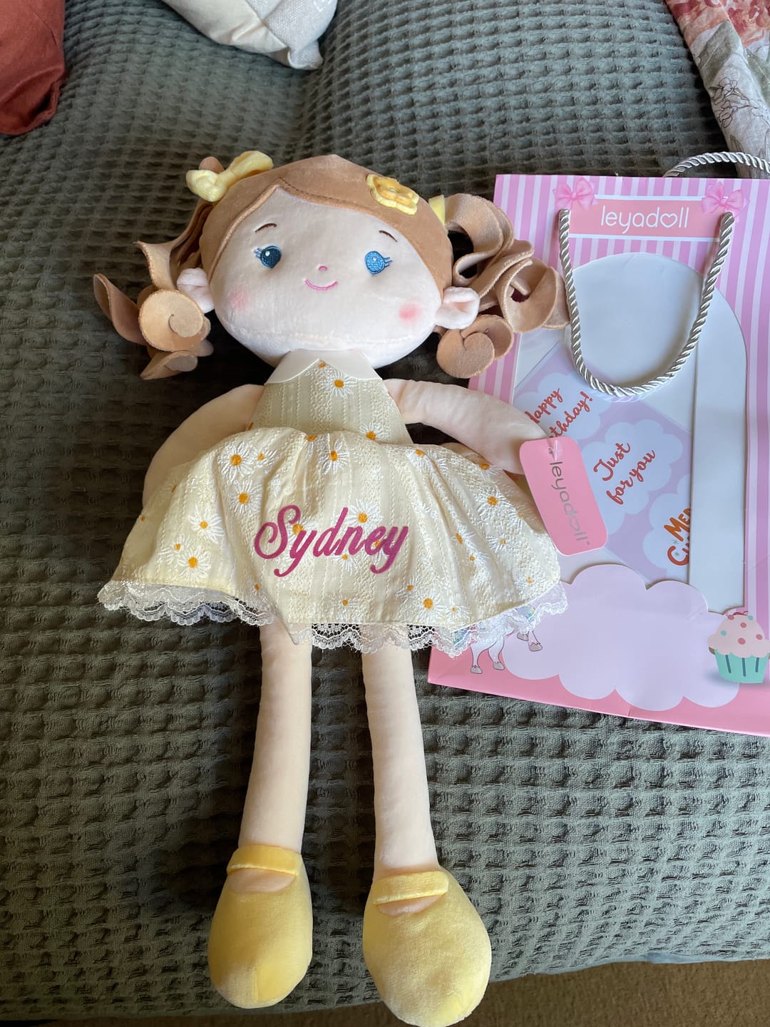 Customer photo review of Personalized Daisy Girl - Yellow