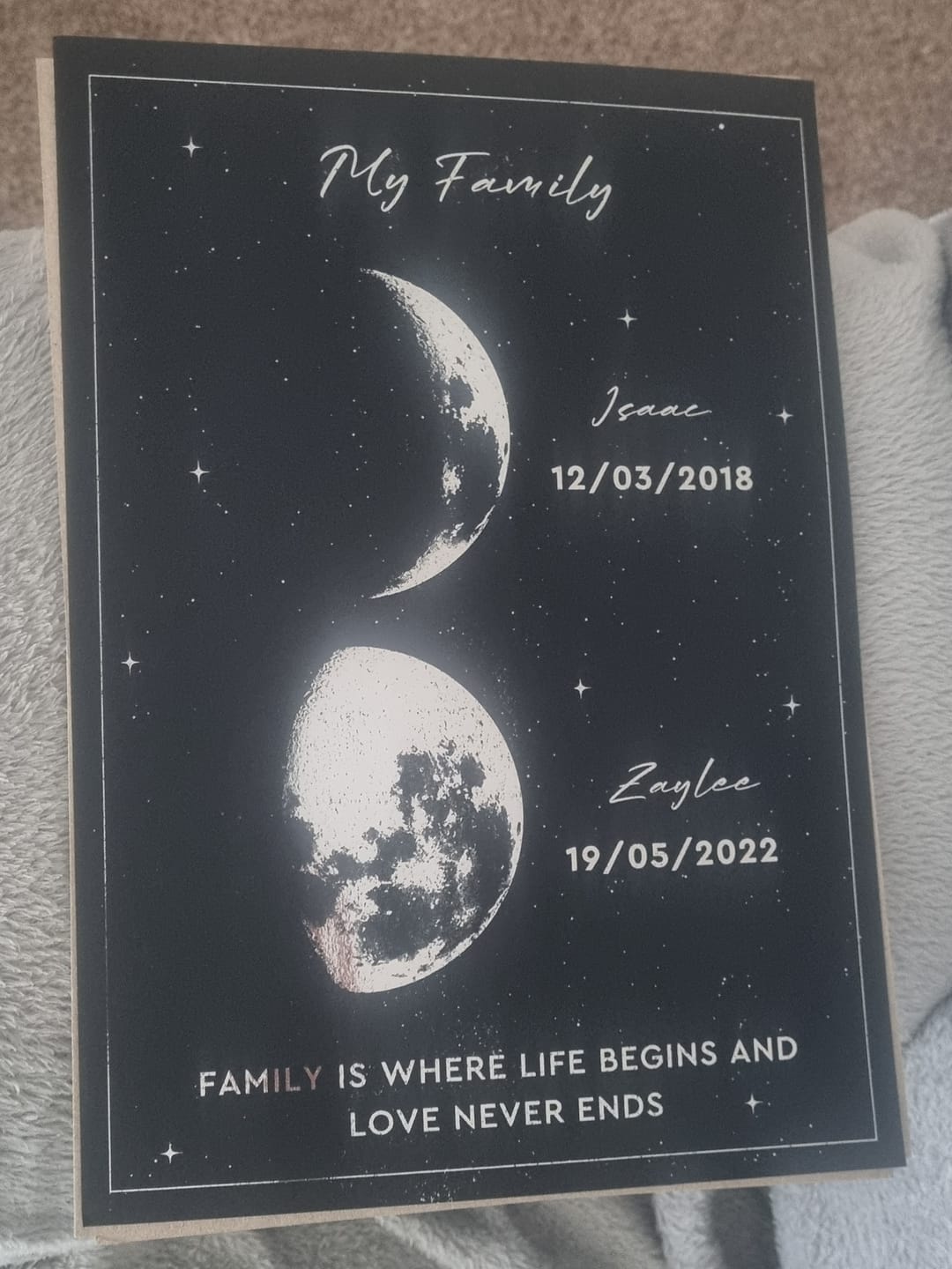 Customer photo review of Lunar Reveal Print - 2 Moons