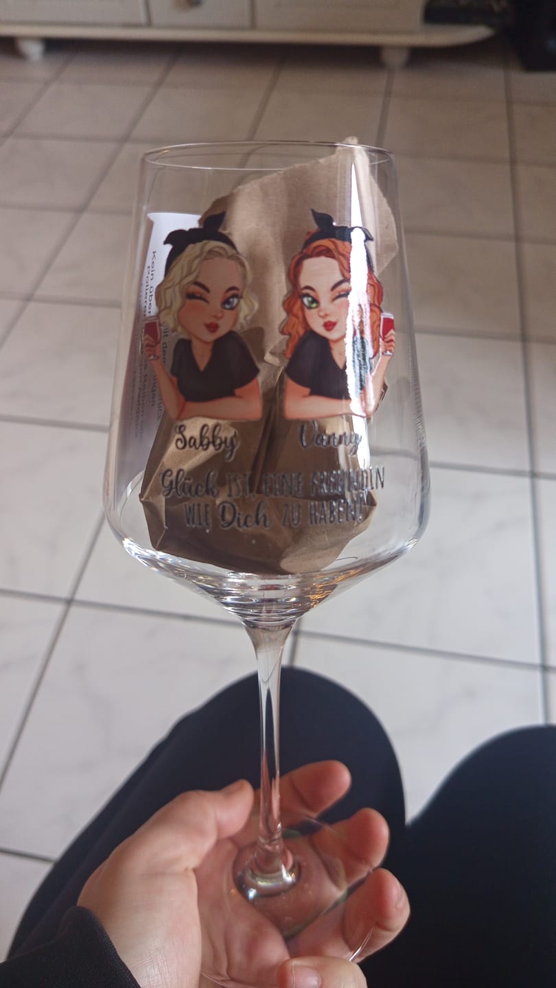 Customer photo review of Weinglas - Geschenkverpackung