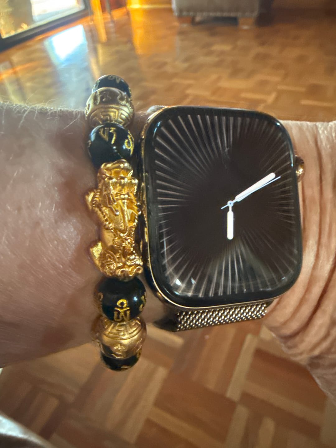 Customer photo review of Buddha Stones FengShui PiXiu Obsidian Wealth Bracelet
