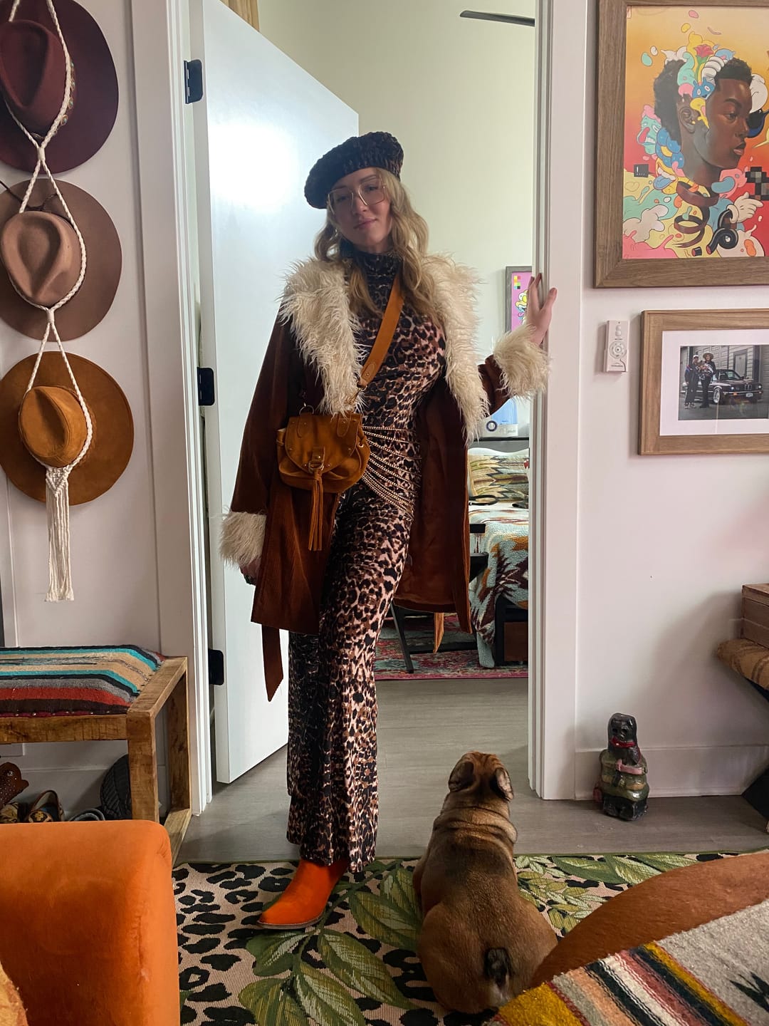 Customer photo review of Jagger Jumpsuit in Leopard