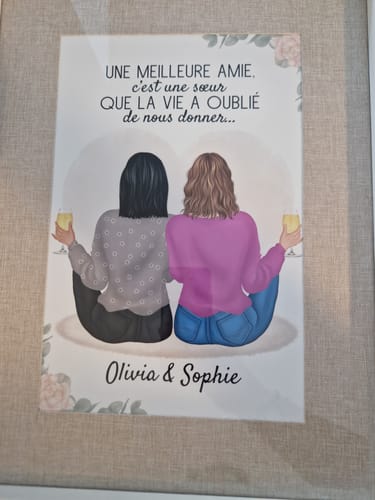 Customer photo review of Affiche Personnalisée - Meilleure Amie/Soeur