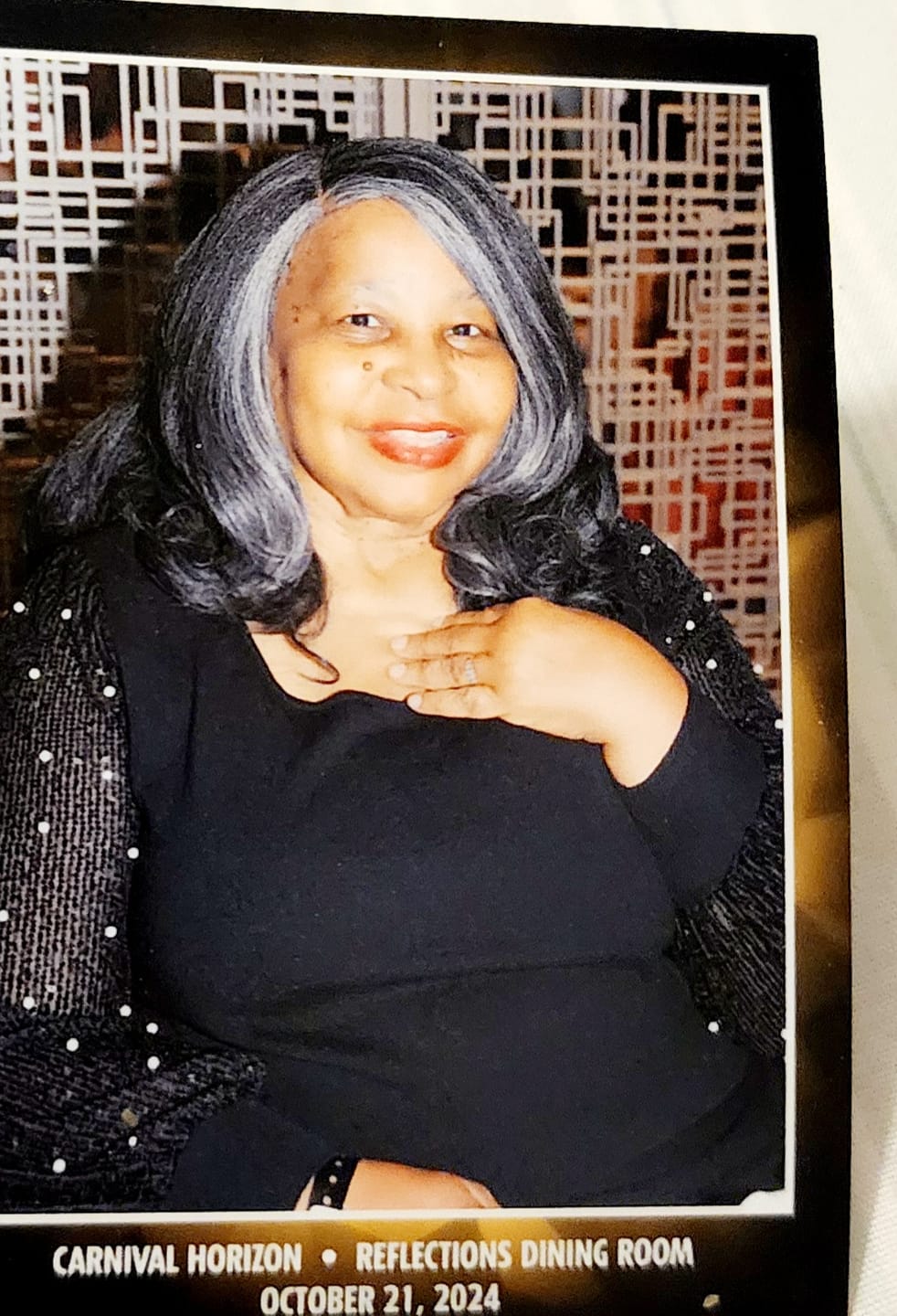 Customer photo review of Sensationnel Dashly Salt & Pepper Synthetic Hair 4" Deep Part HD Lace Front Wig - SP LACE UNIT 2