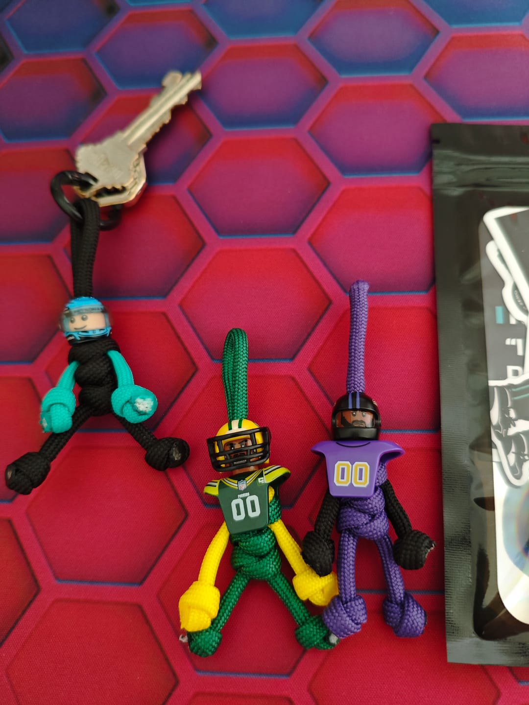 Customer photo review of Baltimore Ravens Paracord Buddy Keychain