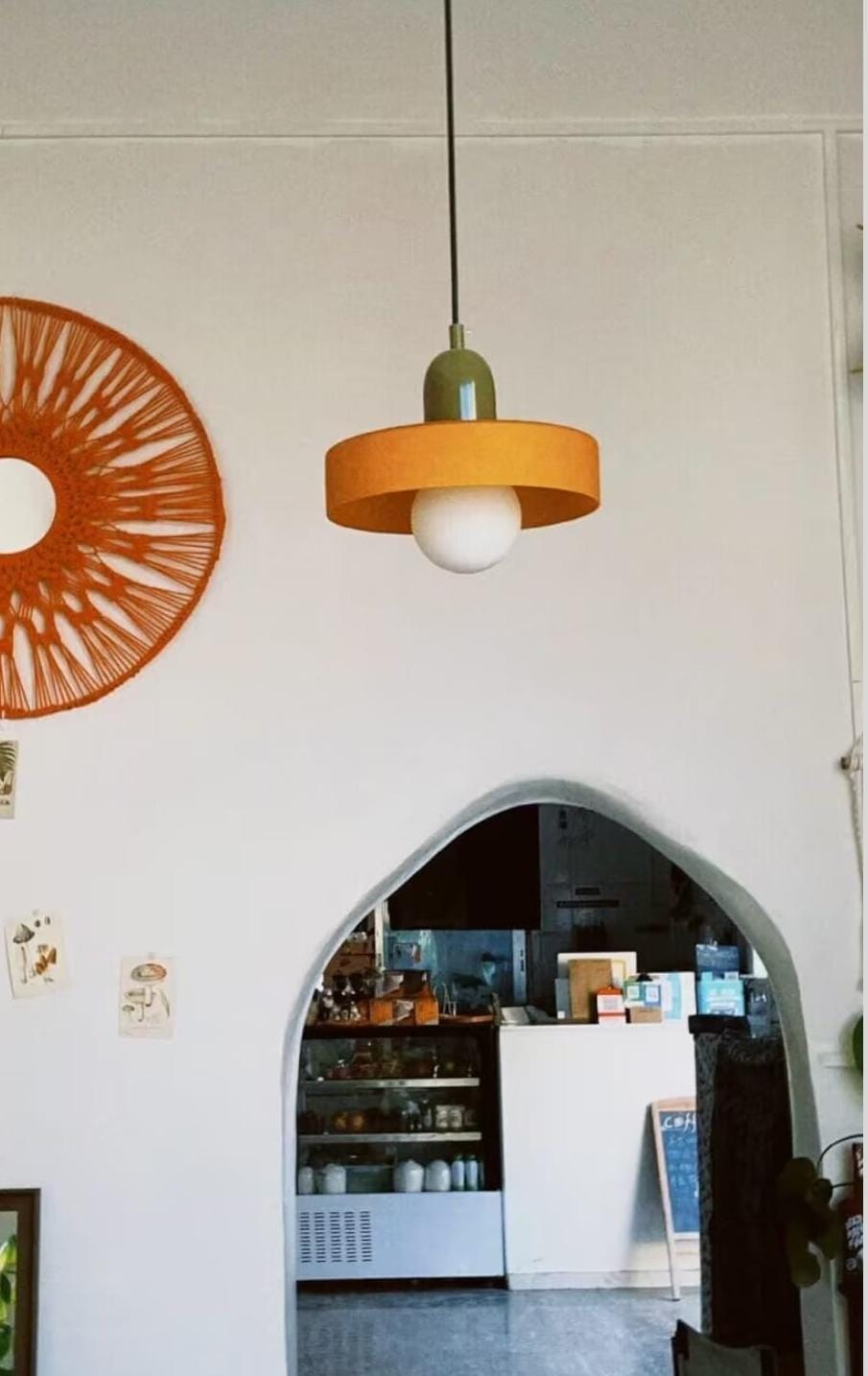 Customer photo review of Pendente de Teto Vidro Colorido Moderno