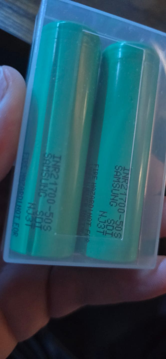 Customer photo review of Samsung 50S 21700 5000mAh 25A Battery