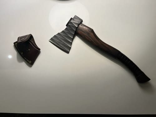 Customer photo review of Hand forged hatchet “Vill Gustus”