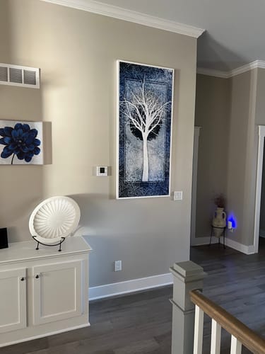 Customer photo review of Nature Wall Art: Boho Tree Art V3 (Wood Frame Ready To Hang)