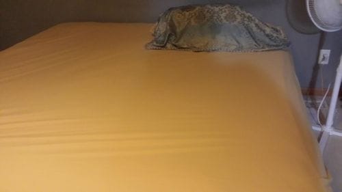 Customer photo review of LUXURY IVORY WATERBED SHEETS 100% EGYPTIAN COTTON
