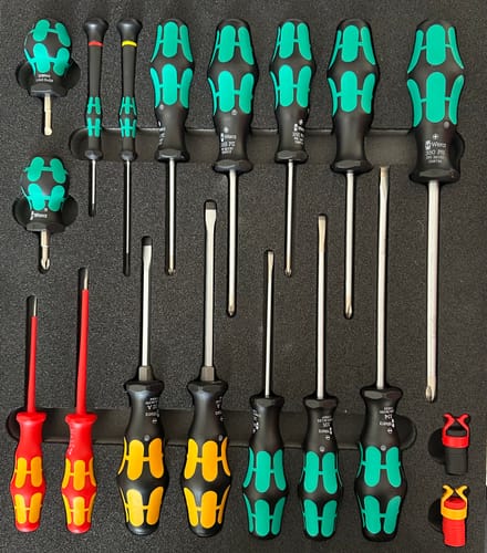 Customer photo review of Wera 9710 Foam Insert Screwdriver Set 1, 18 Pc.