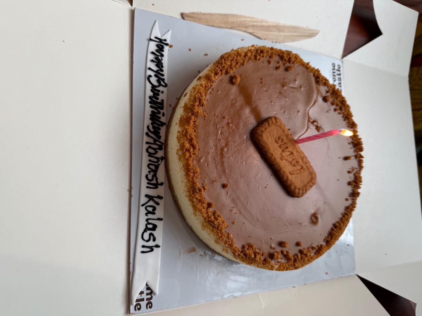 Customer photo review of Lotus Biscoff Cheesecake