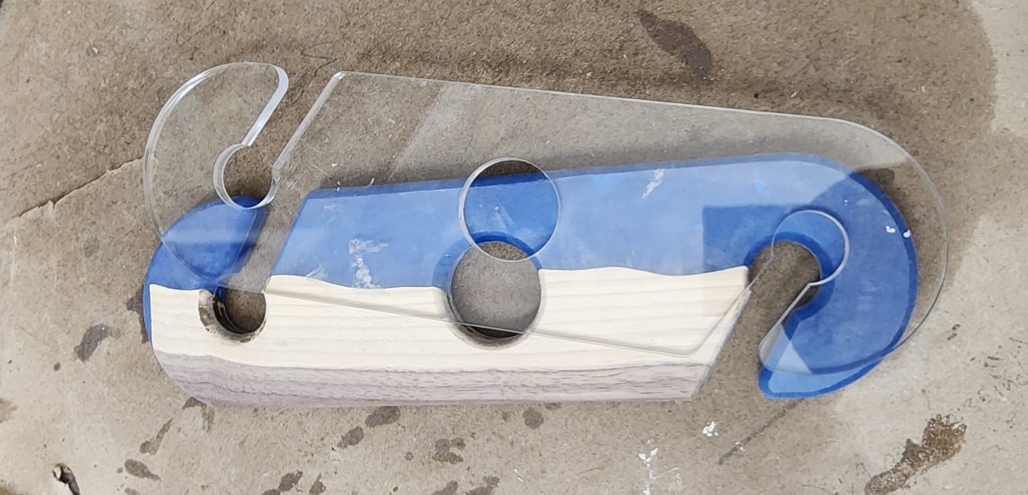 Customer photo review of 12x3.5x1" Wine Caddy Mold For Epoxy Resin - Style 2 - Silicone Mold For Wine Glass Holder