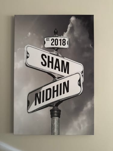 Customer photo review of COUPLES DATE OF LOVE by Cstm Canvas