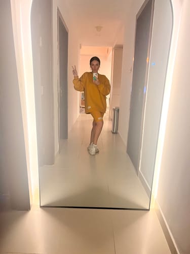 Customer photo review of Alev Black Arched LED Wall Mirror with Soft Backlighting