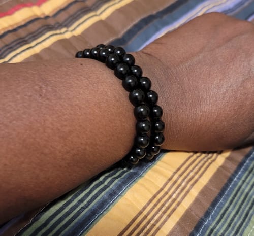 Customer photo review of Black Tourmaline Bracelet