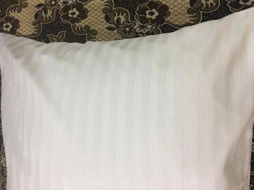 Customer photo review of LUXURY 100% COTTON WHITE STRIPE PILLOWCASES