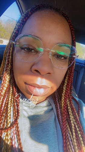 Customer photo review of Wisteria Eyeglasses