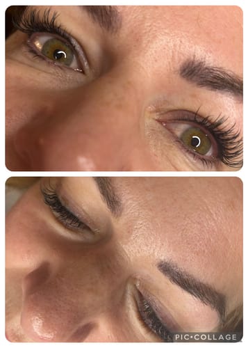 Customer photo review of 0.25 Flat Split Tip Cashmere Eyelash Extensions (16 lines)