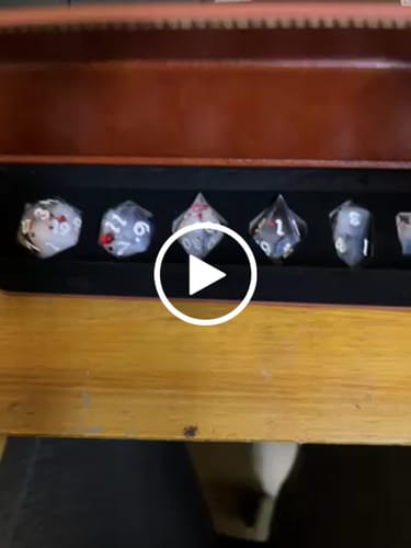 Customer video review of Smoke And Blood Handmade Resin DND Dice Set