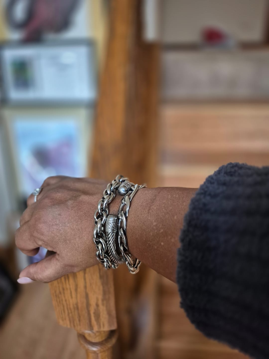 Customer photo review of Brandy Bracelet stack