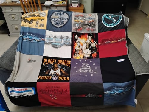 T-shirt quilt featuring phoenix suns, arizona cardinals by Jennifer from AZ