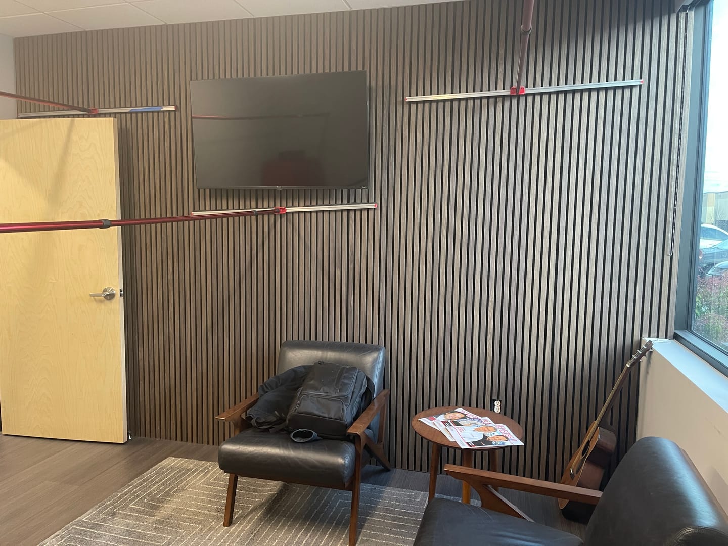 Customer photo review of Toasted Walnut Acoustic Slat Panels 118"