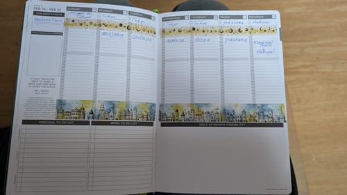 Customer photo review of Weekly 2025 Planner Year of the Snake Jade