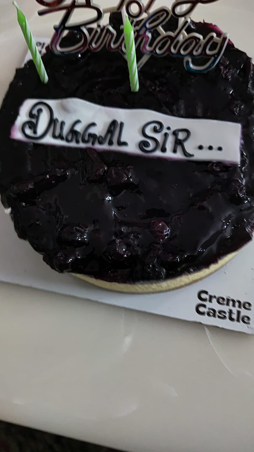 Customer photo review of Blueberry Baked Cheesecake