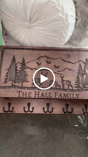 Customer video review of PERSONALIZABLE DEER SCENE