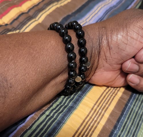 Customer photo review of Black Tourmaline Bracelet