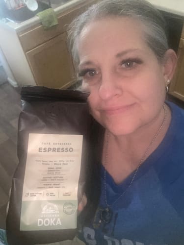 Customer photo review of Café Hacienda Doka Espresso Roast