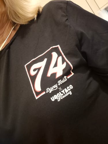 Customer photo review of Davey Todd '74' Tee