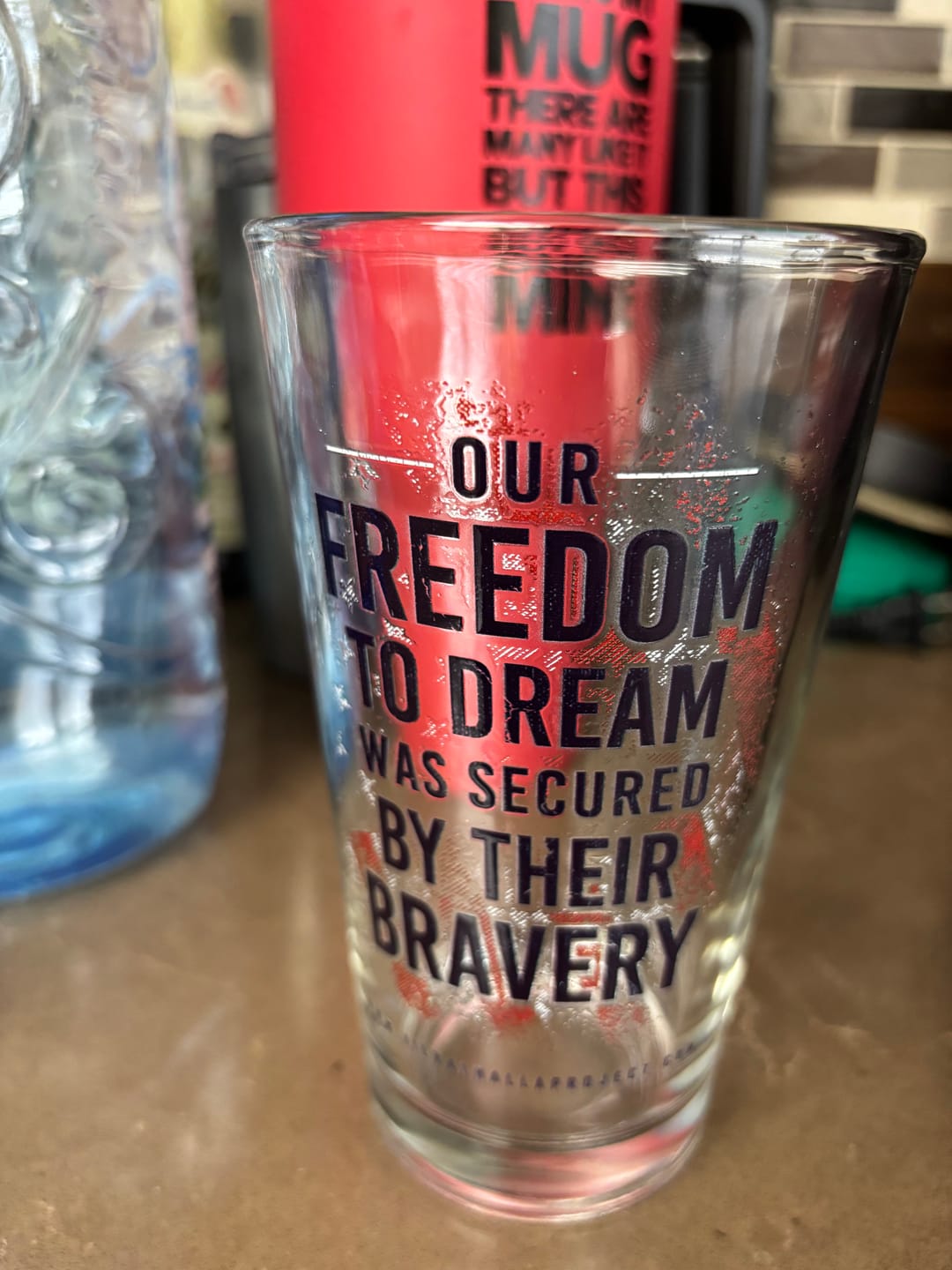 Customer photo review of Freedom To Dream - Glassware
