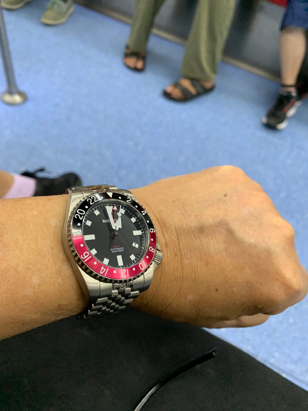 Customer photo review of ADMIRAL GMT - 200M Waterproof Titanium Automatic Diver Watch | Black