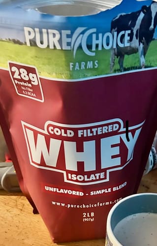 Customer photo review of Whey Protein Isolate Unflavored
