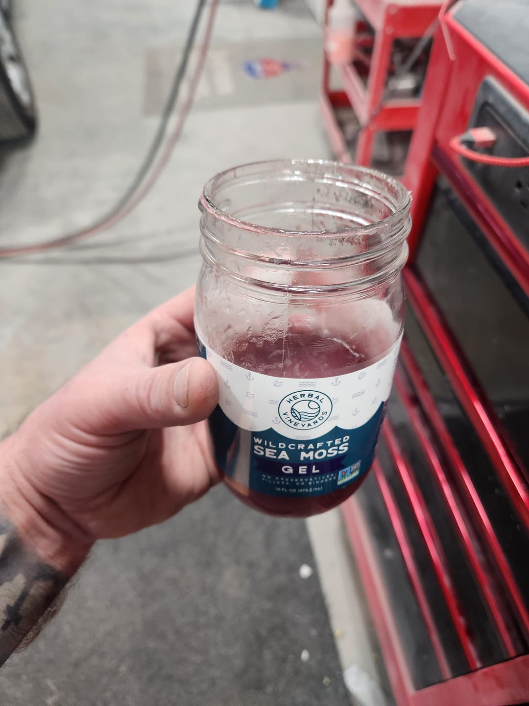 Customer photo review of EXCLUSIVE PURPLE SEA MOSS GEL