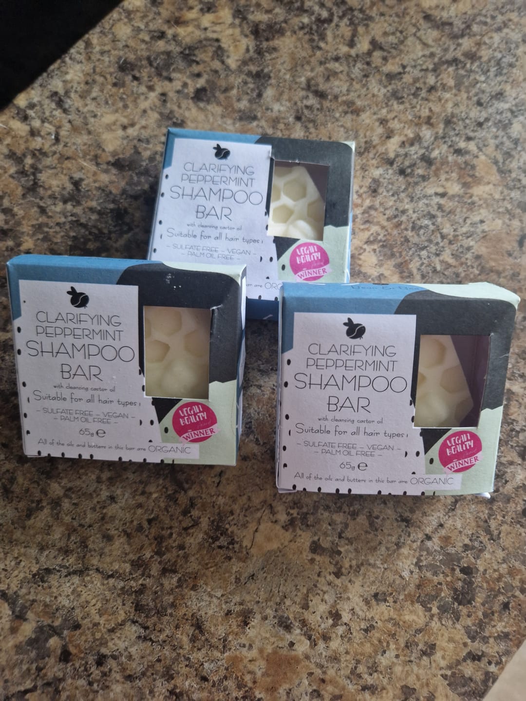 Customer photo review of Clarifying Peppermint Shampoo Bar