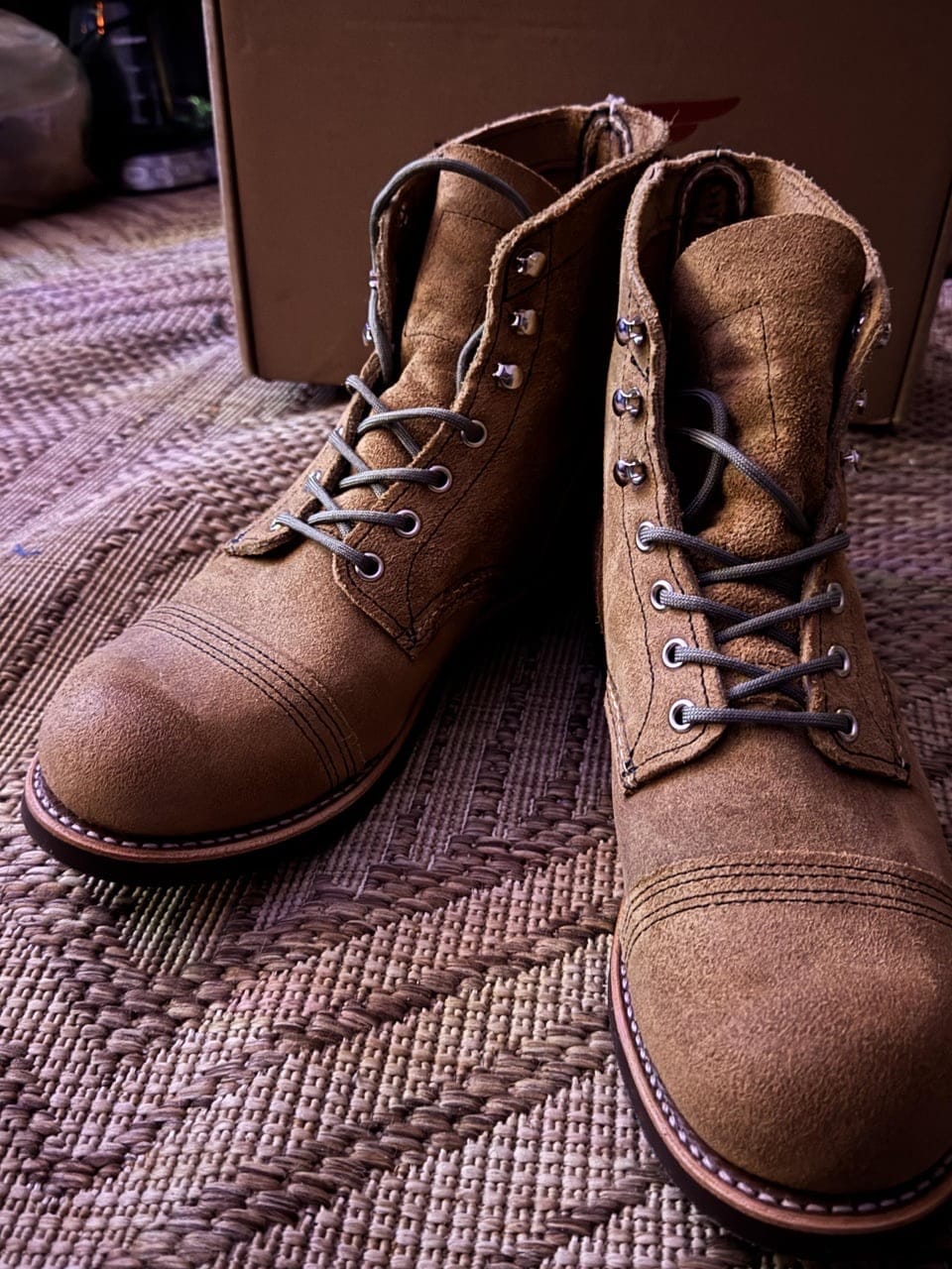 Customer photo review of Red Wing Men's Iron Ranger 6 inch Leather Toe Cap Boot