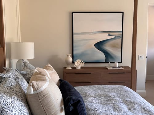 Customer photo review of Serene Coastline Canvas Art