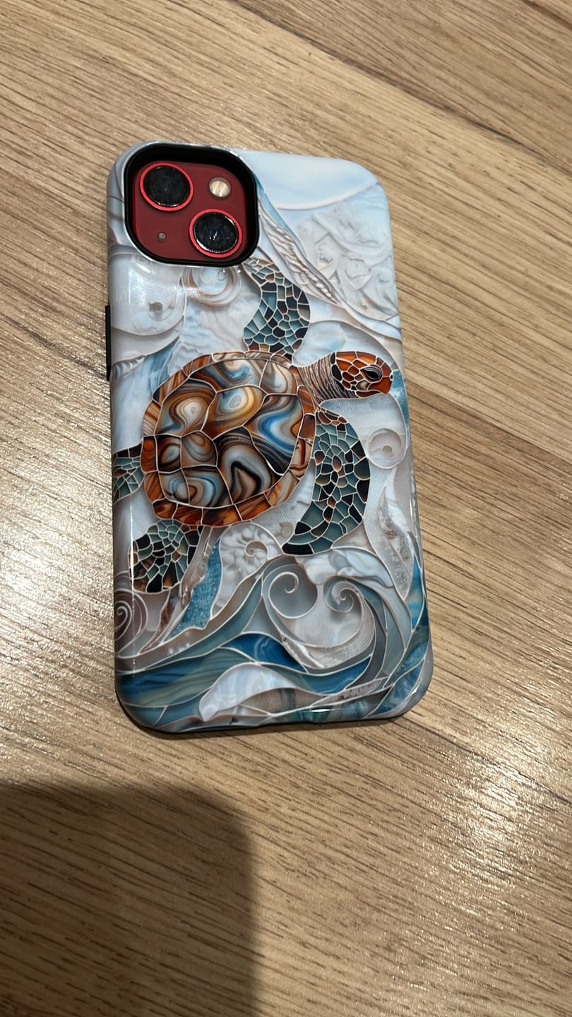 Customer photo review of Sea Turtle Stained Glass Design 1 Print iPhone Case
