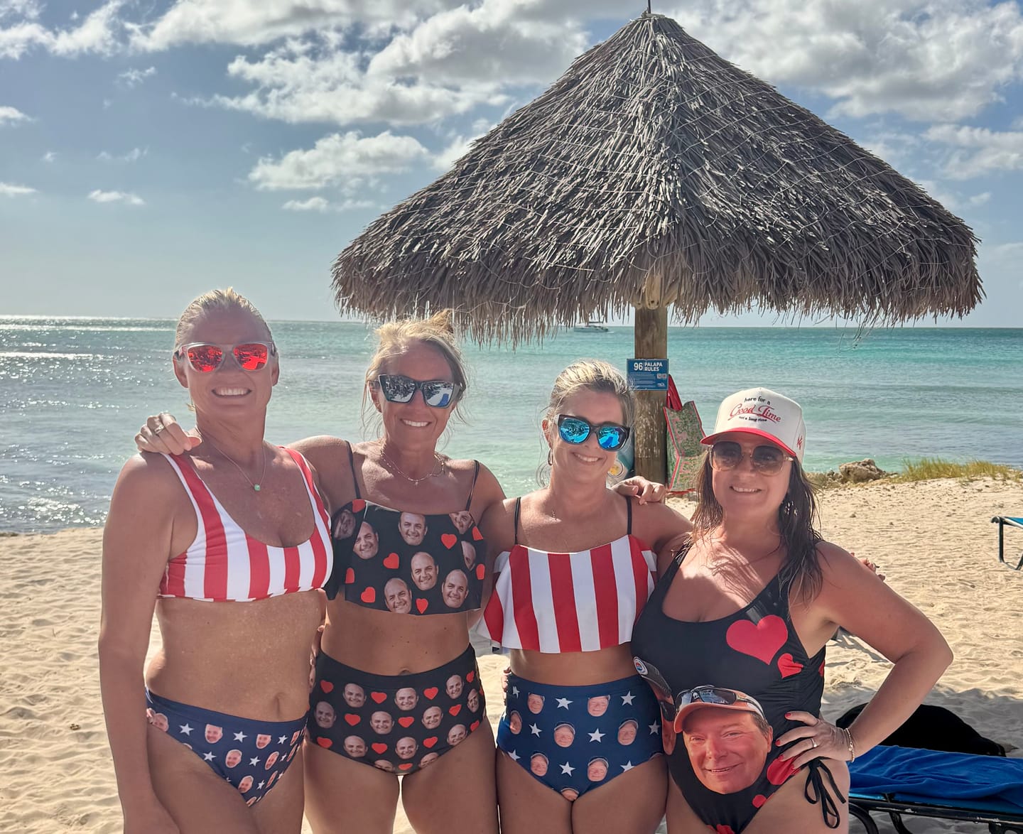 Customer photo review of Custom Face Red Heart Ruffle Swimsuit