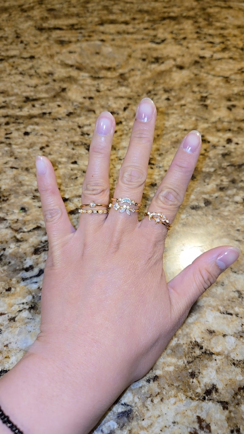 Customer photo review of 'Small Love' Crystal Heart Ring