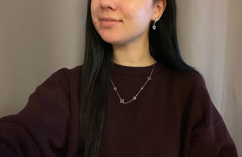 Customer photo review of Fancy Clover Kette | 18K vergoldet
