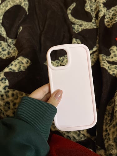 Customer photo review of Solid Color iPhone Case With Heart Crystal Charm ( Light Pink )