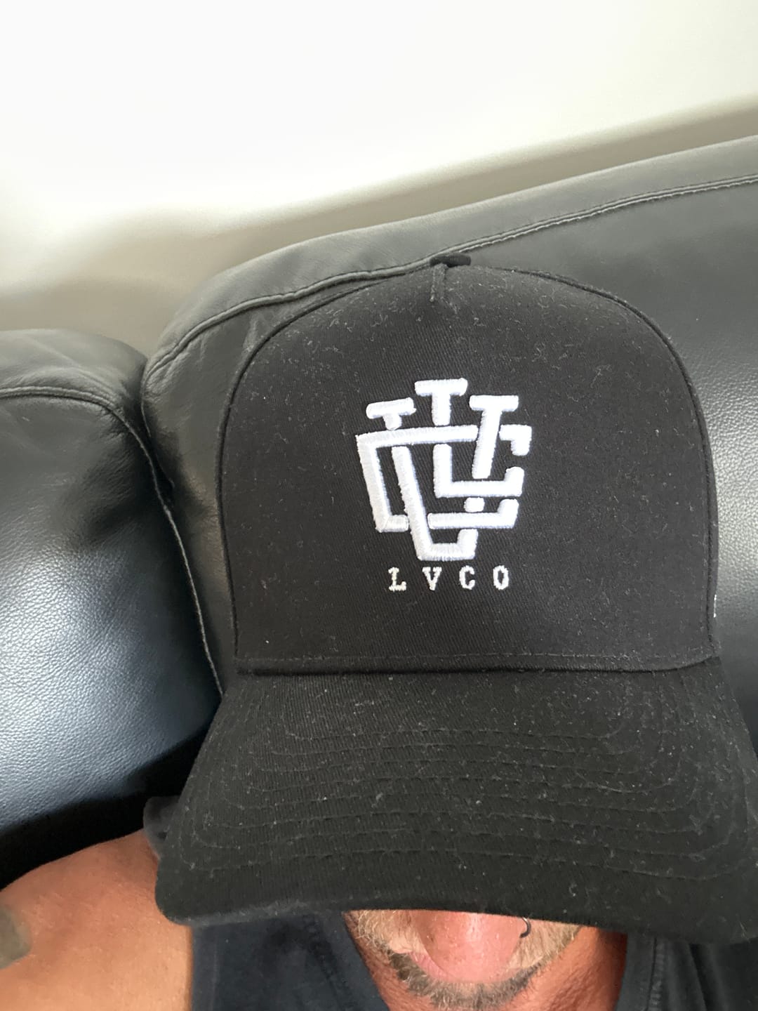Customer photo review of LVCO "Jet Black" A-Frame Snapback