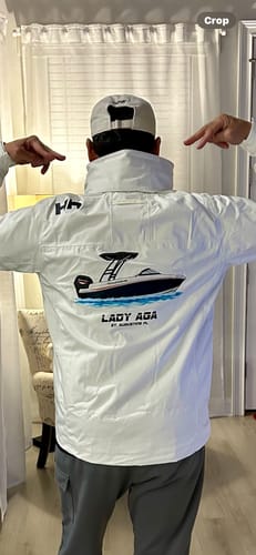 Customer photo review of Custom Digital Boat Artwork